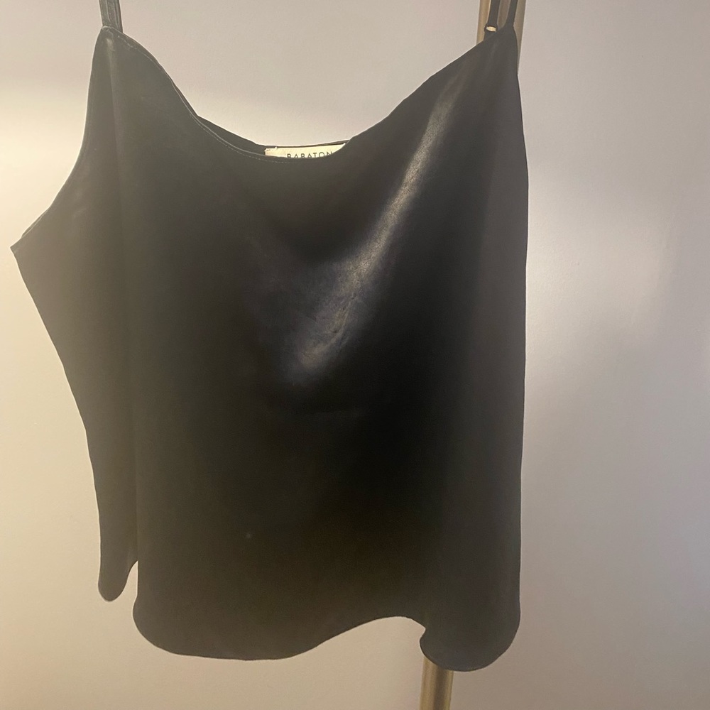 ARITZIA - SATIN CAMISOLE - BLACK - SMALL